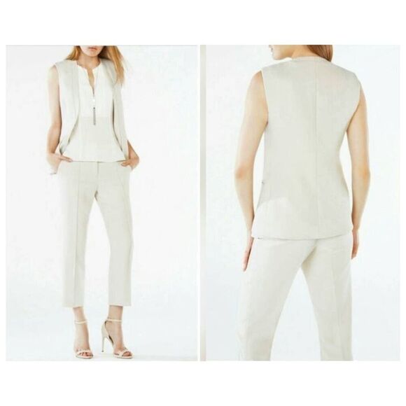 BCBGMaxazria Eddie Professional Vest Cream Sz. S - Picture 1 of 9